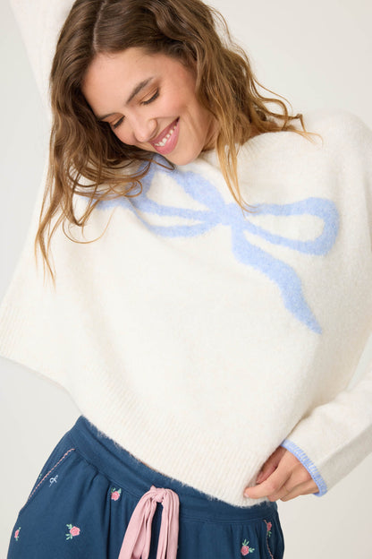 English Rose Bow Snuggle Sweater