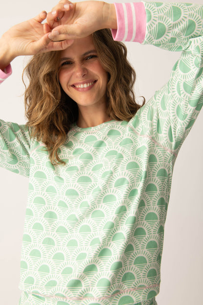 Peachy Party Courtside Long Sleeve Top