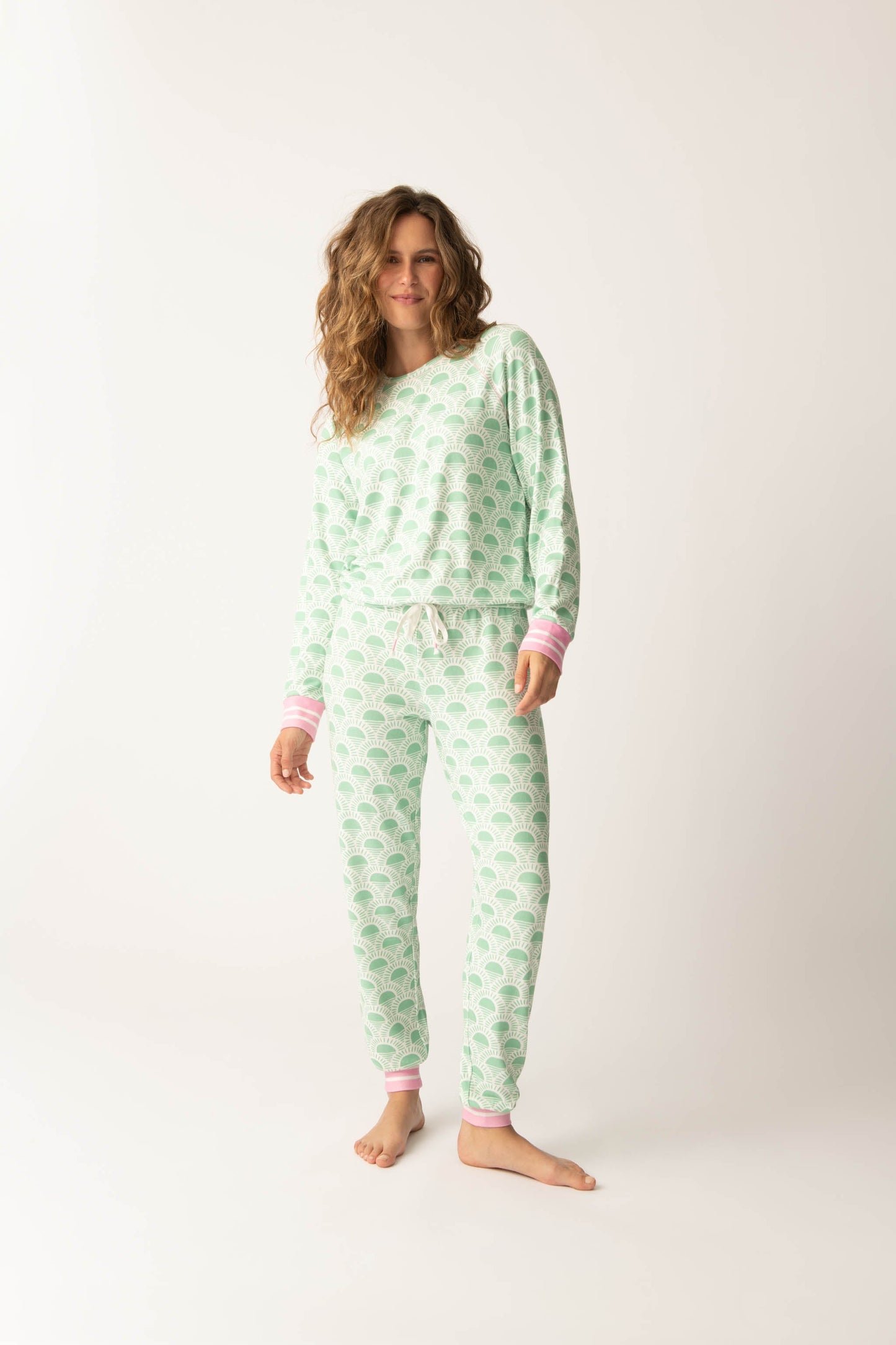 Peachy Party Courtside Long Sleeve Top