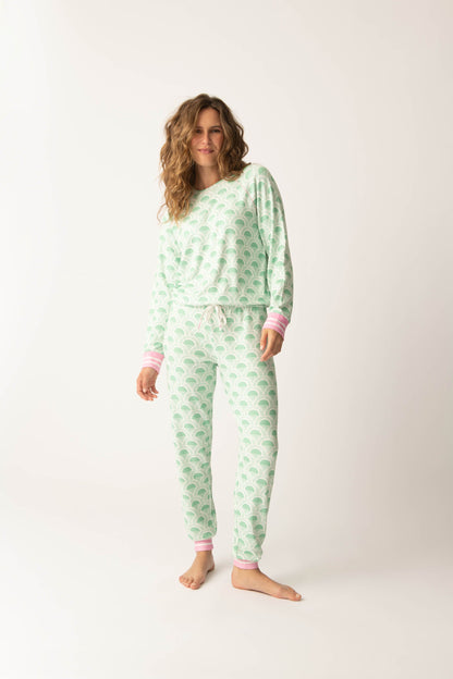Peachy Party Courtside Long Sleeve Top