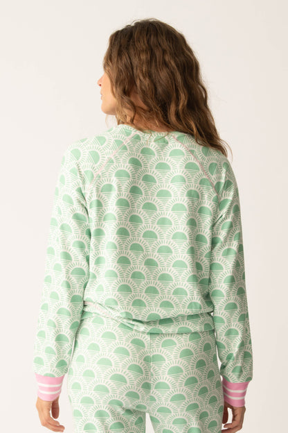 Peachy Party Courtside Long Sleeve Top
