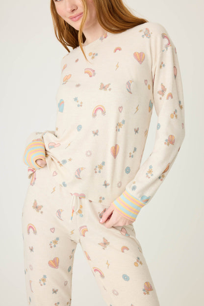 Sunshine On My Mind Emoji-Fun Long Sleeve Top