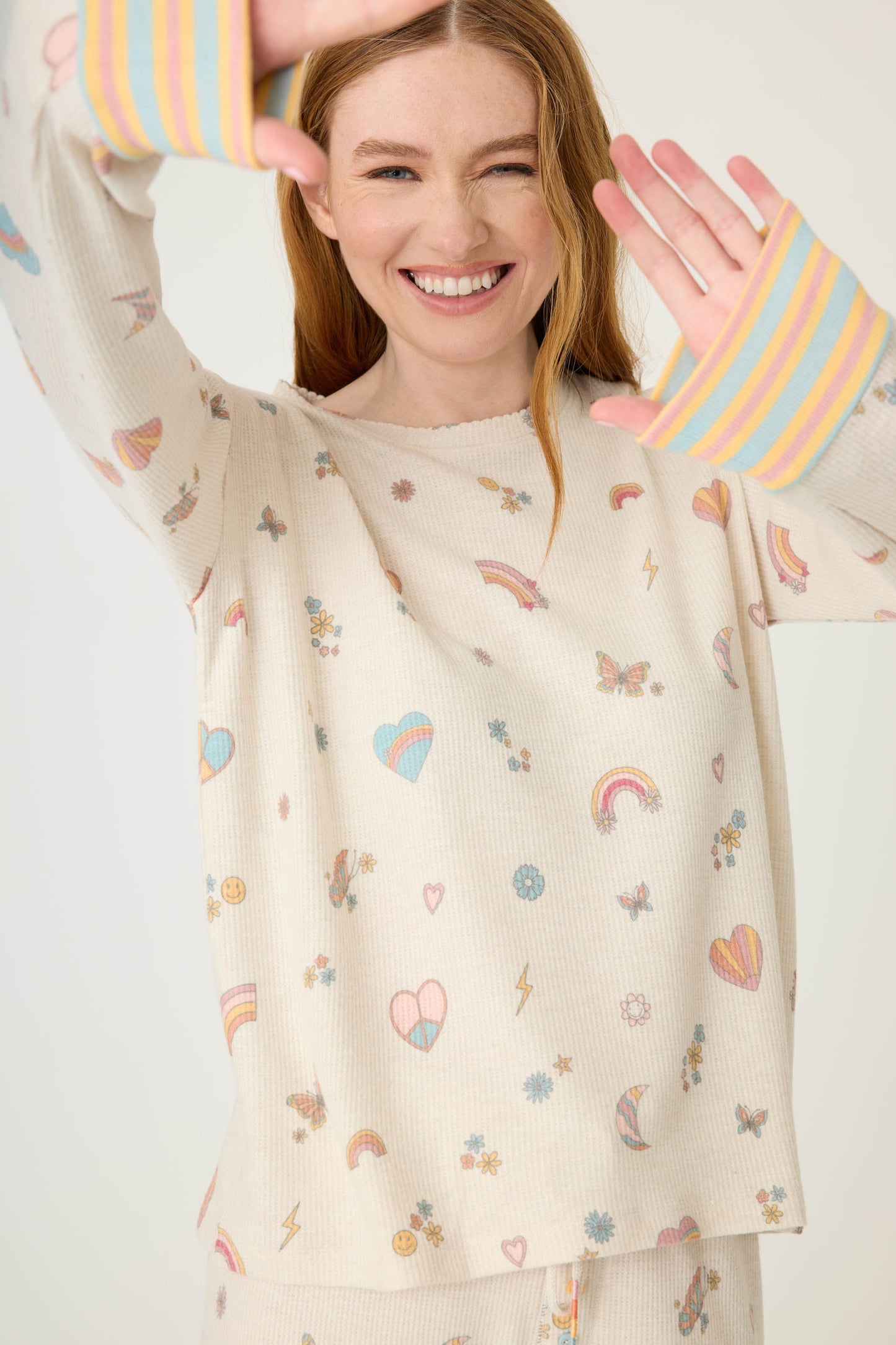 Sunshine On My Mind Emoji-Fun Long Sleeve Top