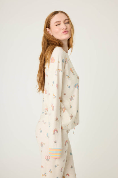Sunshine On My Mind Emoji-Fun Long Sleeve Top