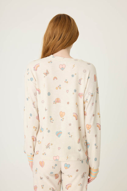 Sunshine On My Mind Emoji-Fun Long Sleeve Top