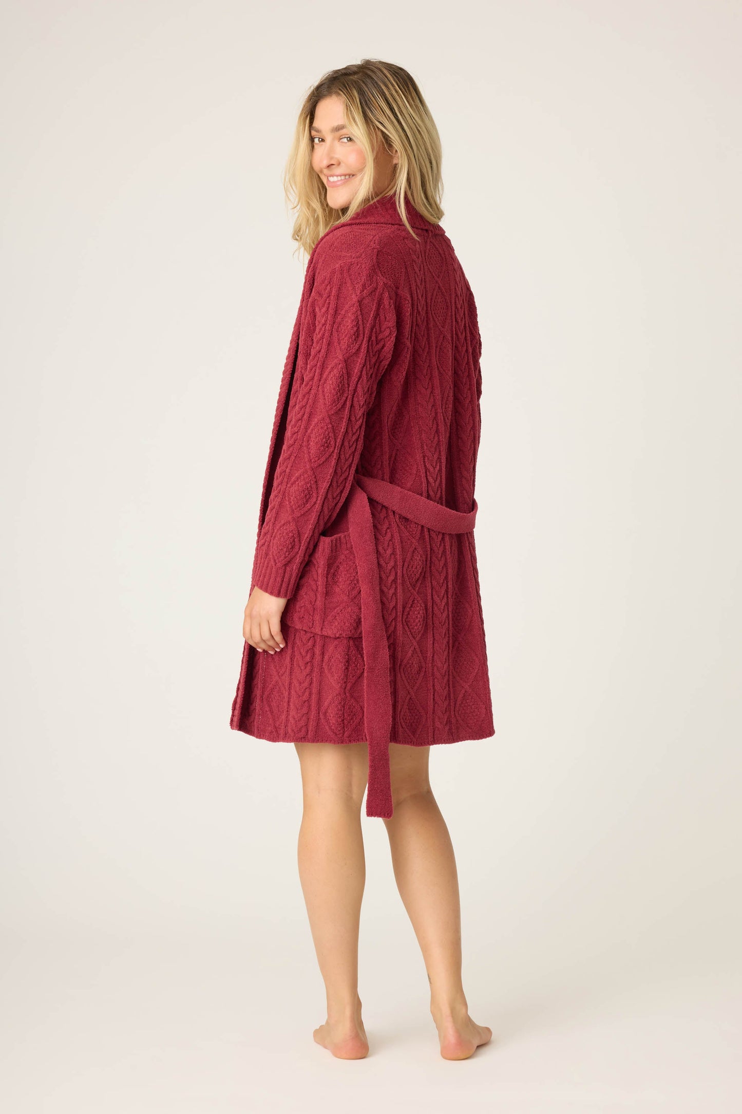Chenille Cable Knit Robe