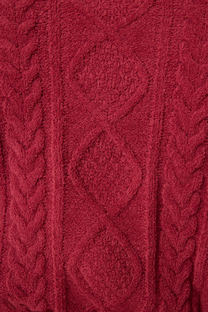 Chenille Cable Knit Robe