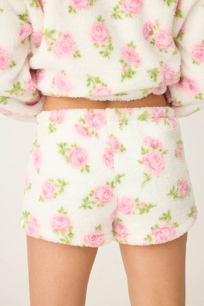 Let's Get Cozy Floral Print Shorts