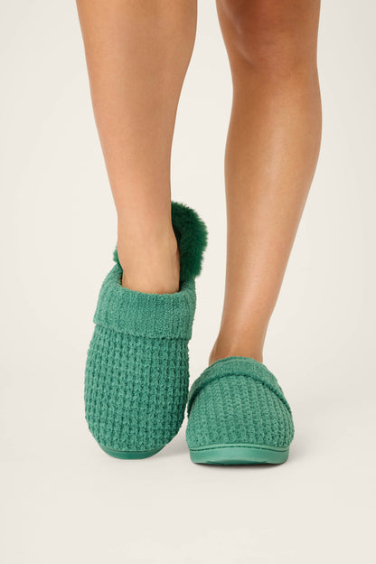 Chenille Waffle Cozy Slippers