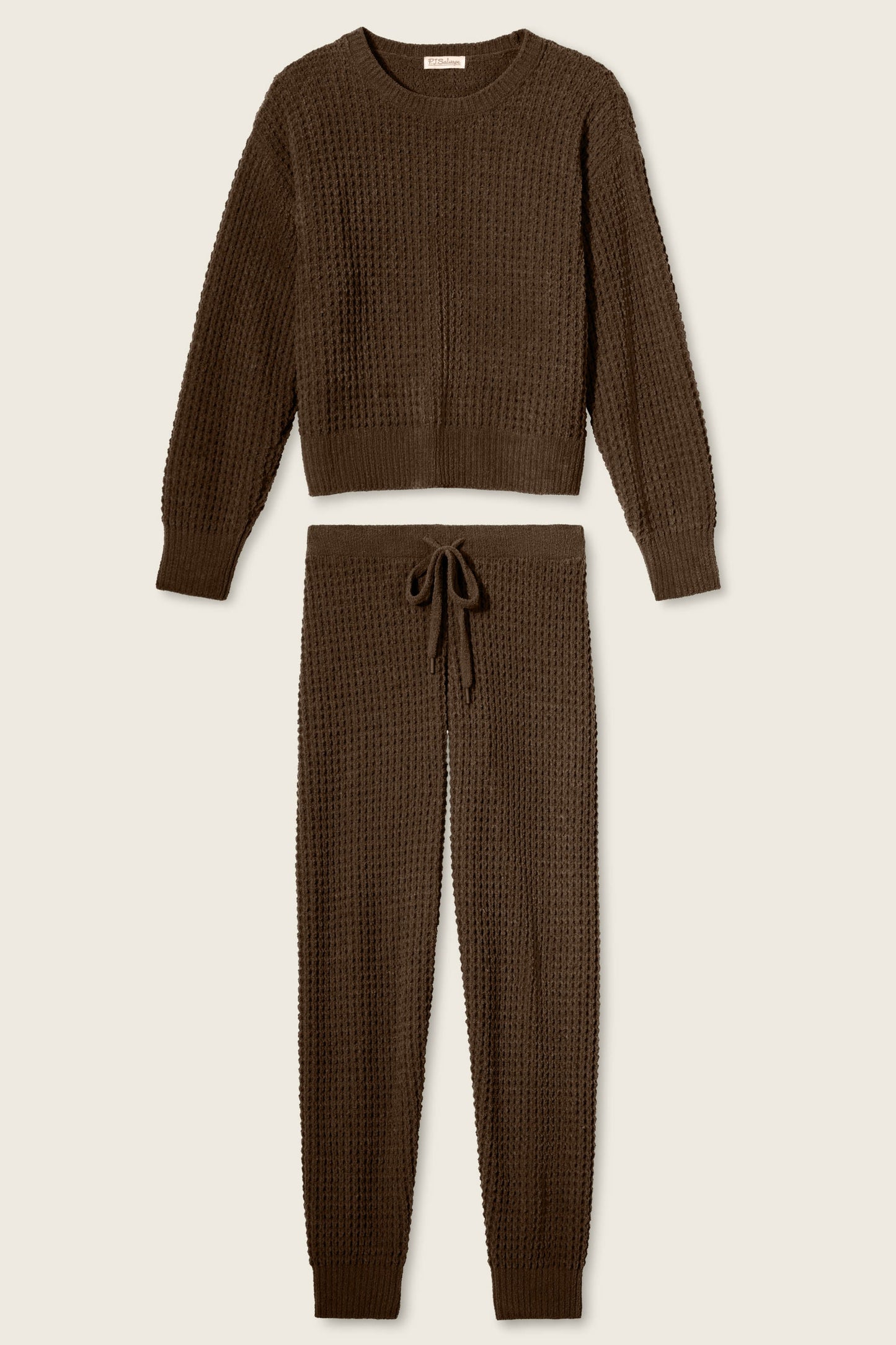 Chenille Waffle Chocolate Lounge Set