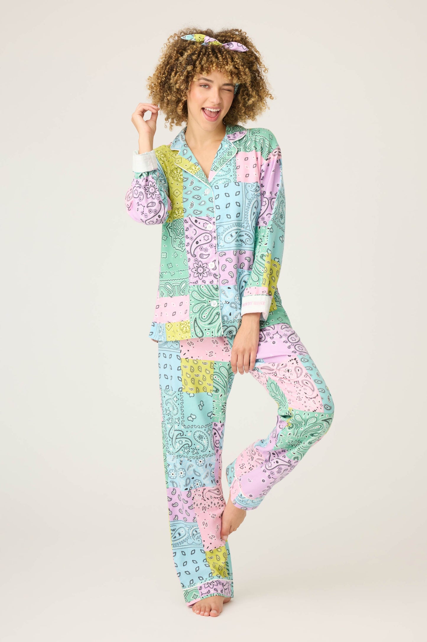 Howdy Honey Paisley 3-Piece Flannel PJ Set