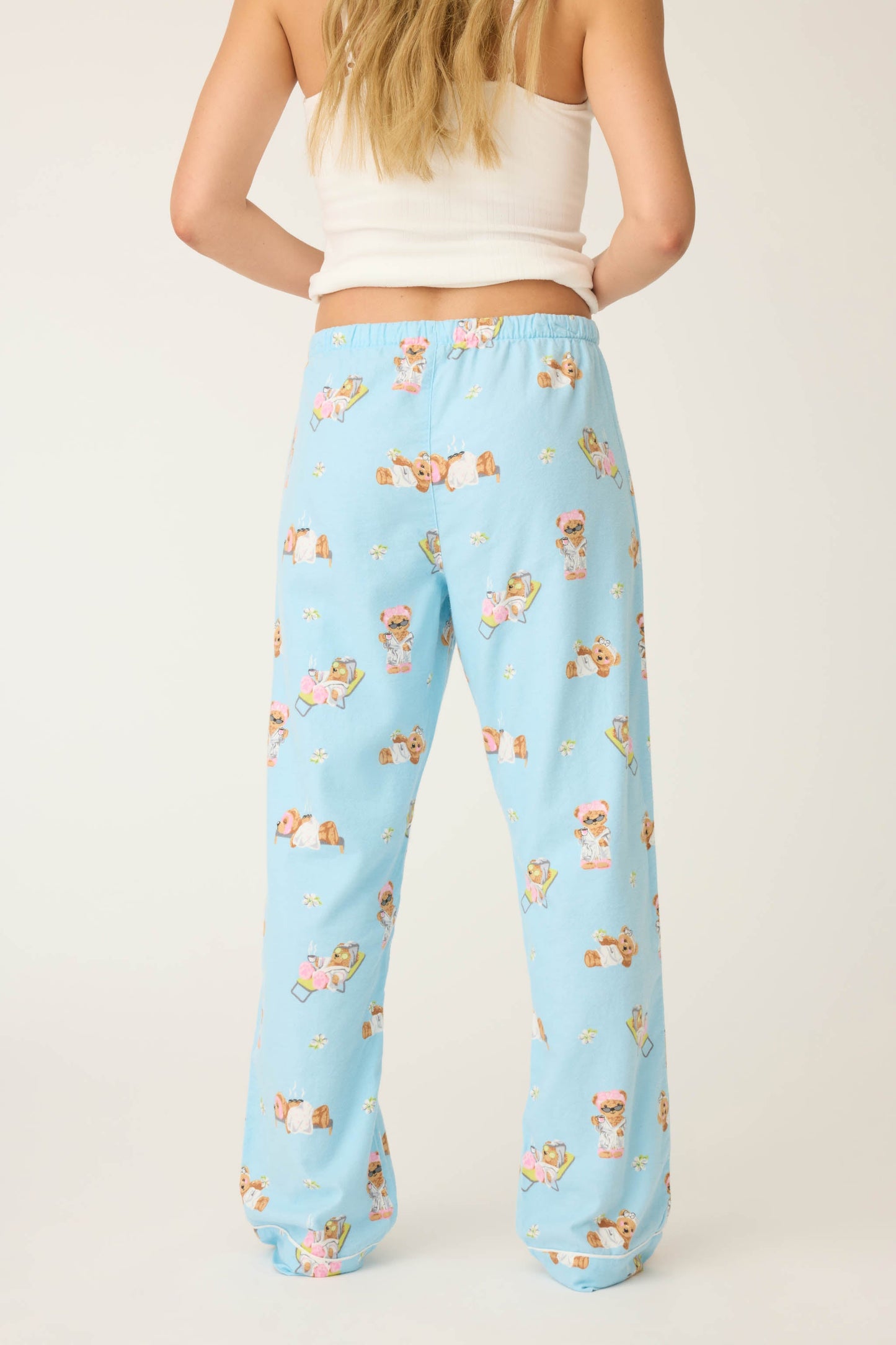 Beary Cute Bear Print Flannel Pants