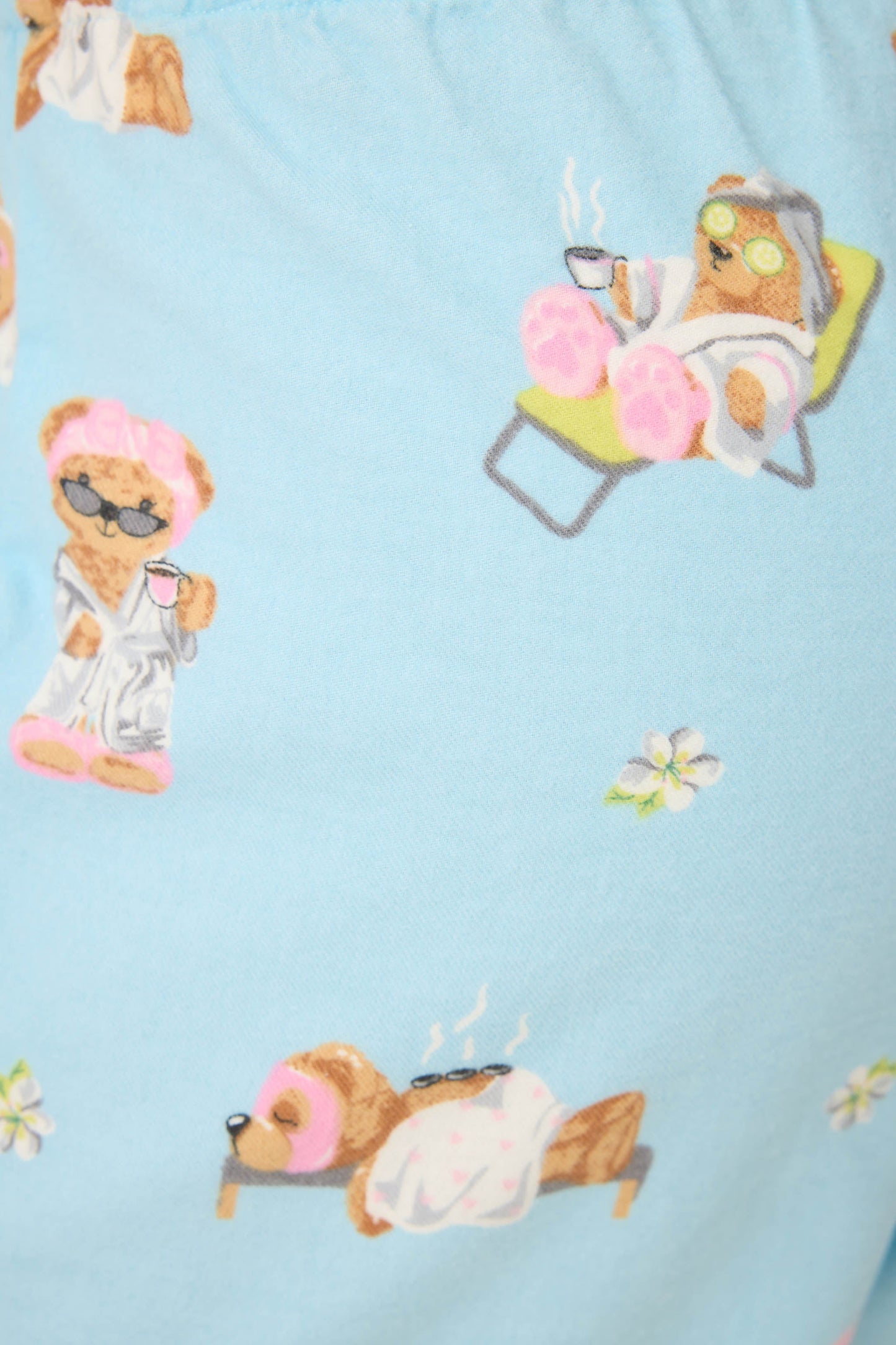 Beary Cute Bear Print Flannel Pants