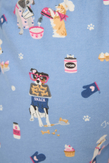 Baked Woof Love Dog Print Flannel Shorts