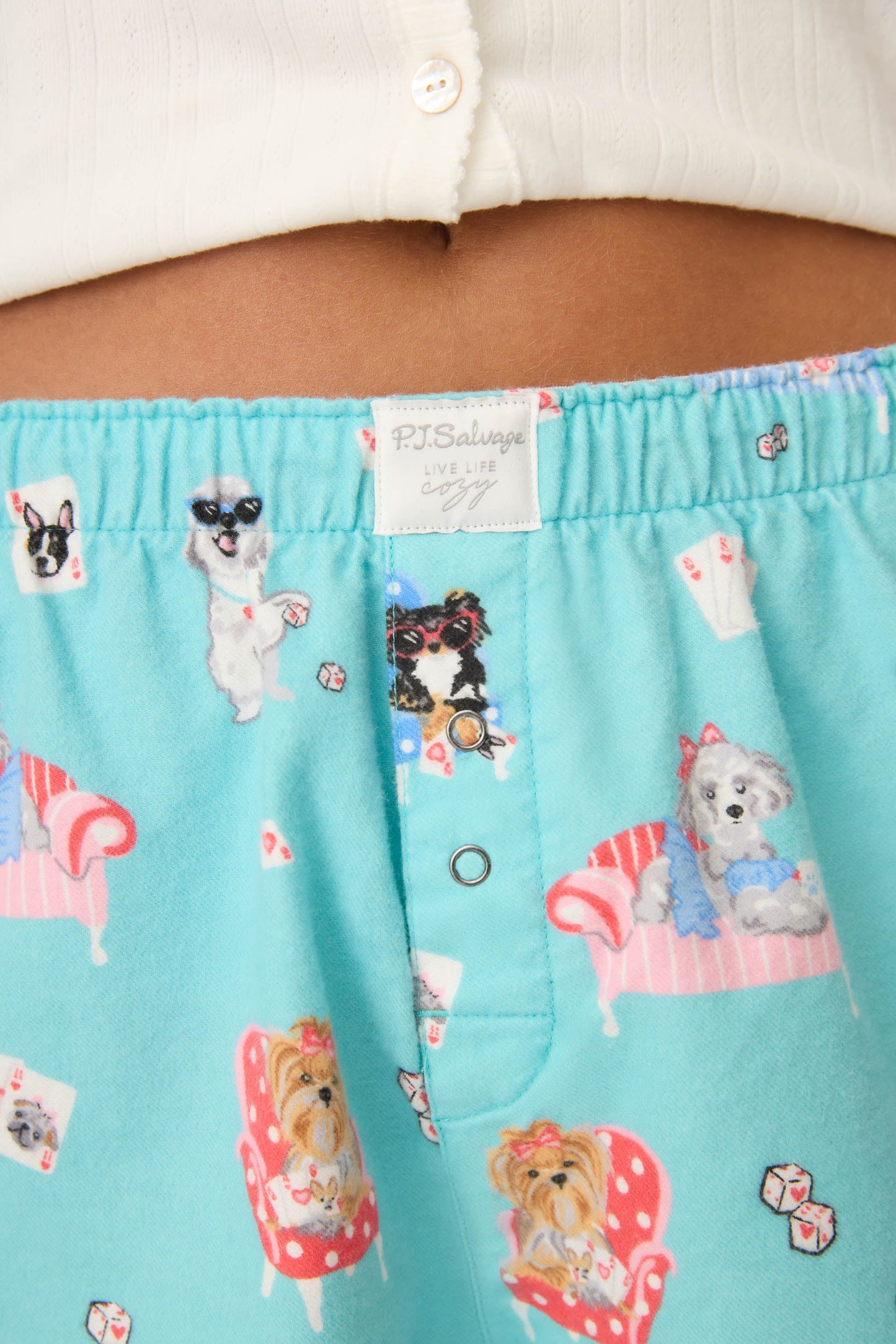 This Is How I Roll Dog Print Flannel Shorts