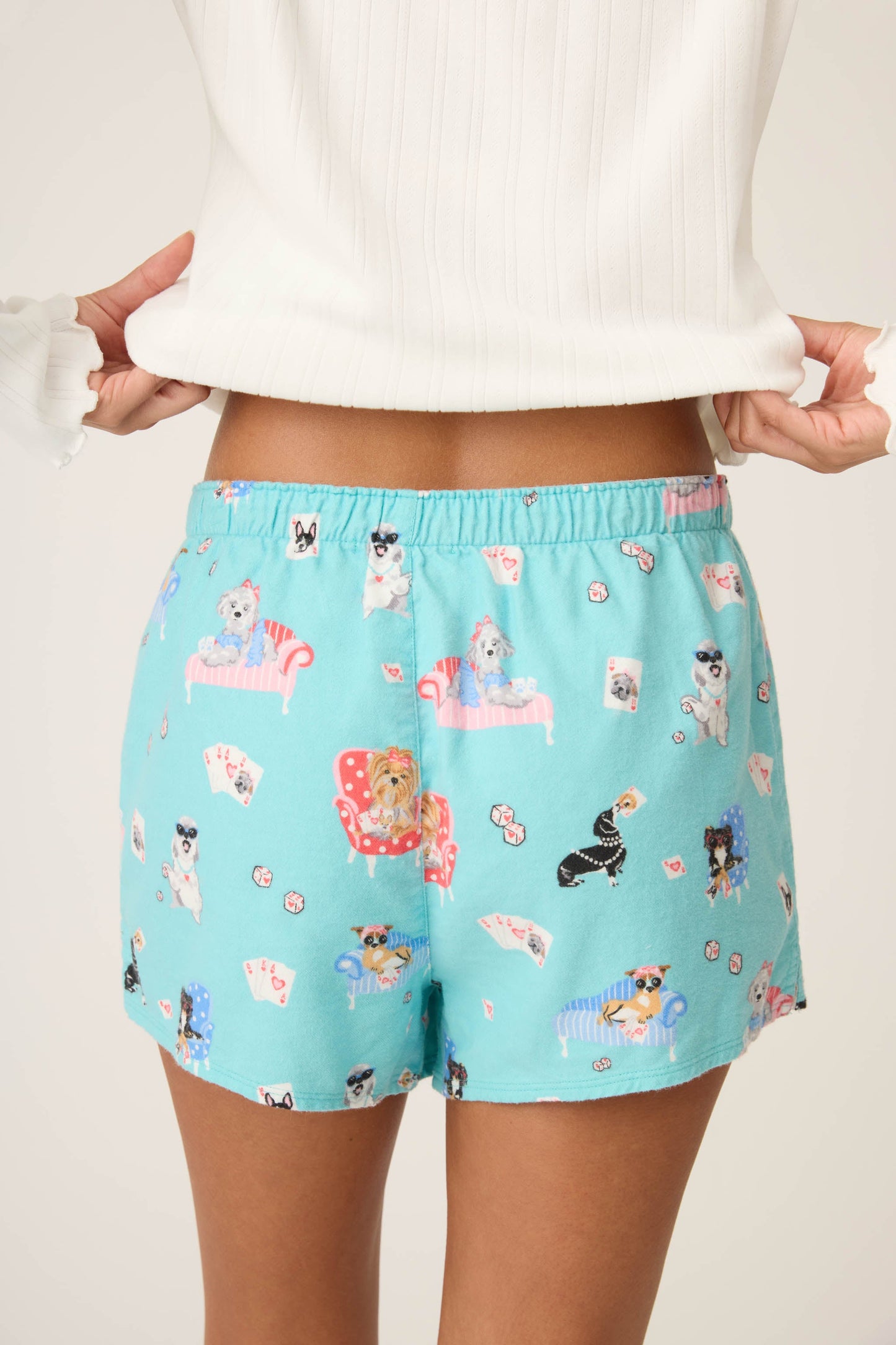 This Is How I Roll Dog Print Flannel Shorts