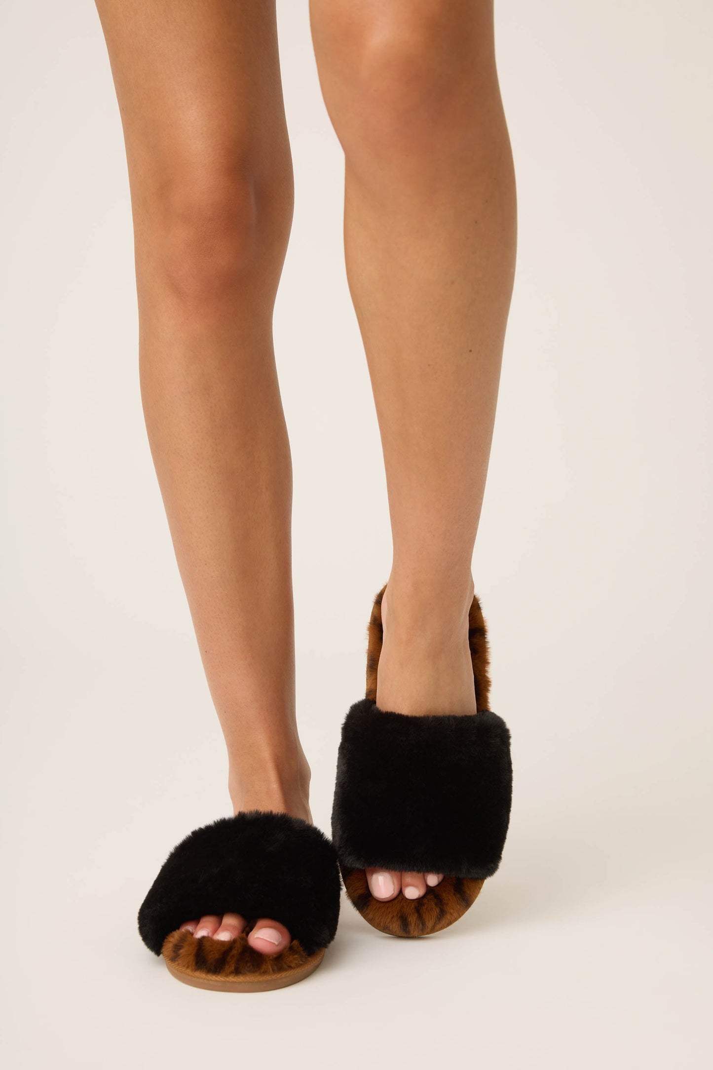 Faux Fur Slides