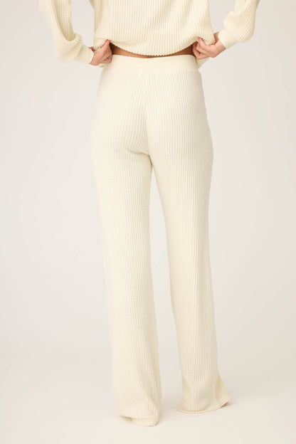 Morning Waffles Natural Open Leg Pant