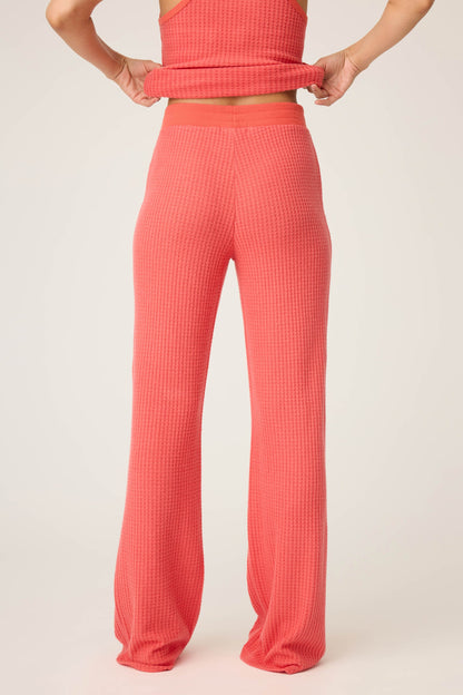Morning Waffles Scarlet Open Leg Pant