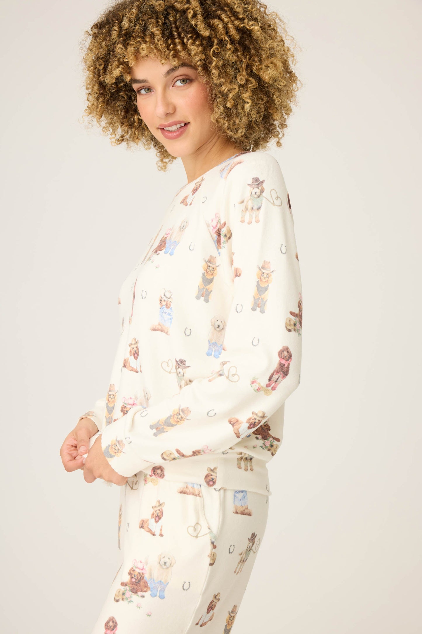 Ruff On The Range Dog Print Long Sleeve Top
