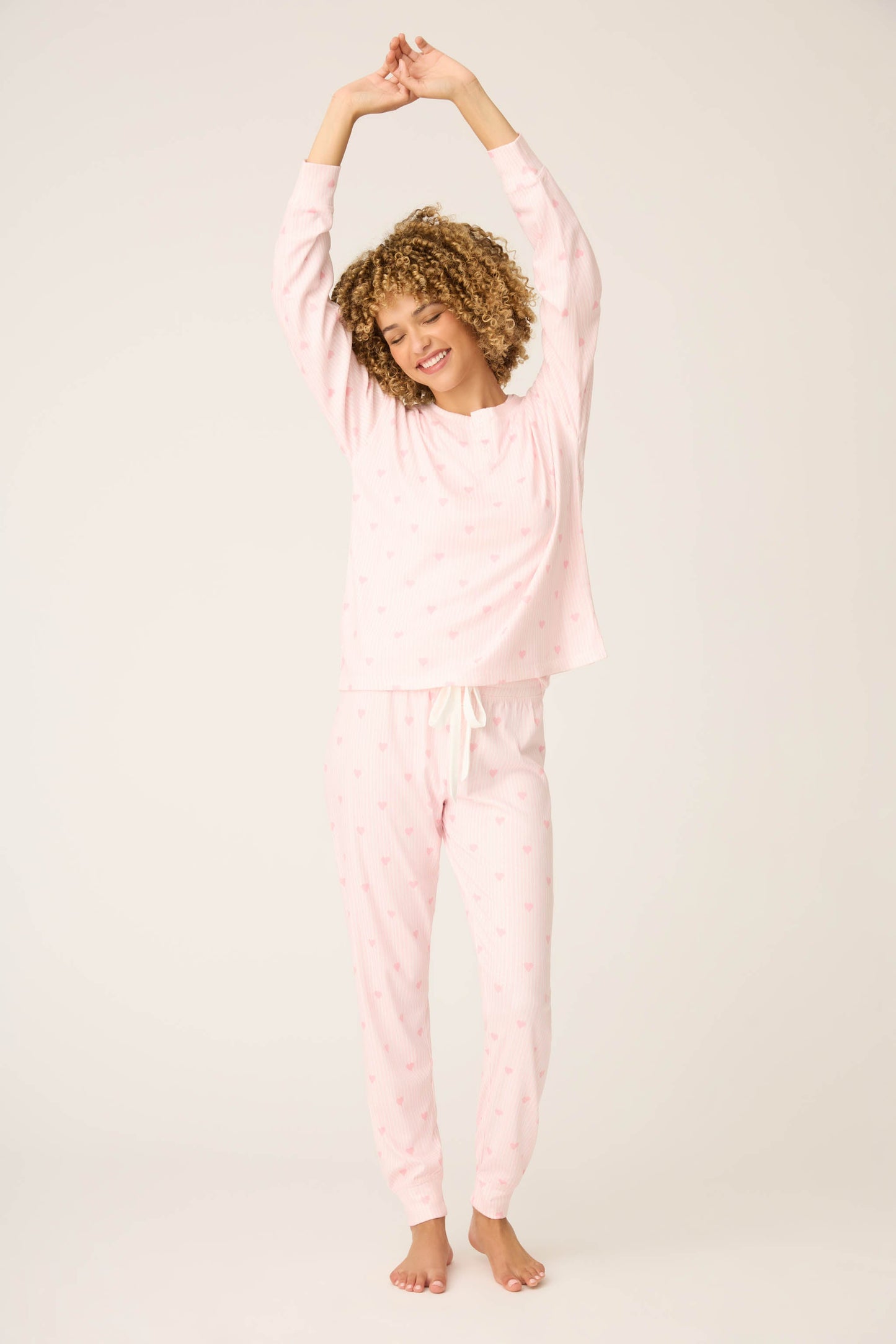 Pointelle Essentials Ditsy Heart 4-Piece Loungewear Set