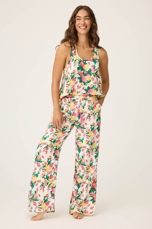 Tropical Floral Print PJ Set