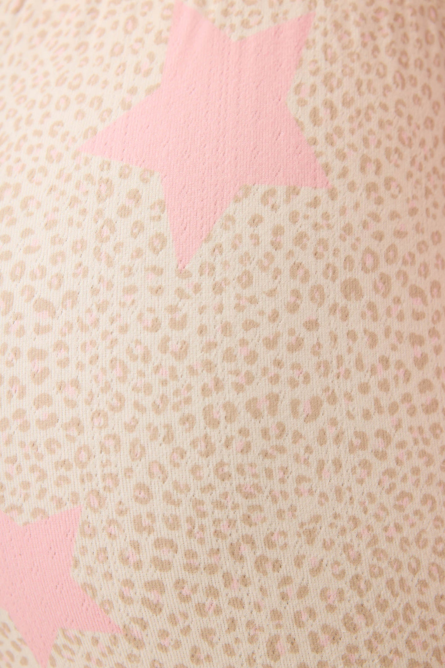 Stay Wild Leopard & Star Print Pointelle Banded Pants
