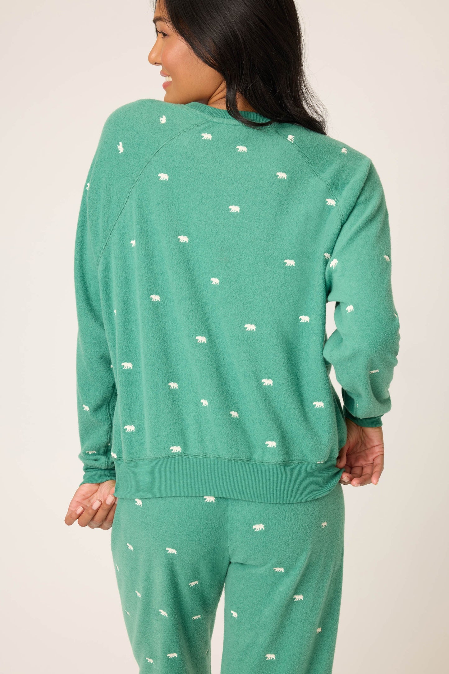 The Outsider Embroidered Bear Fleece Sweatshirt