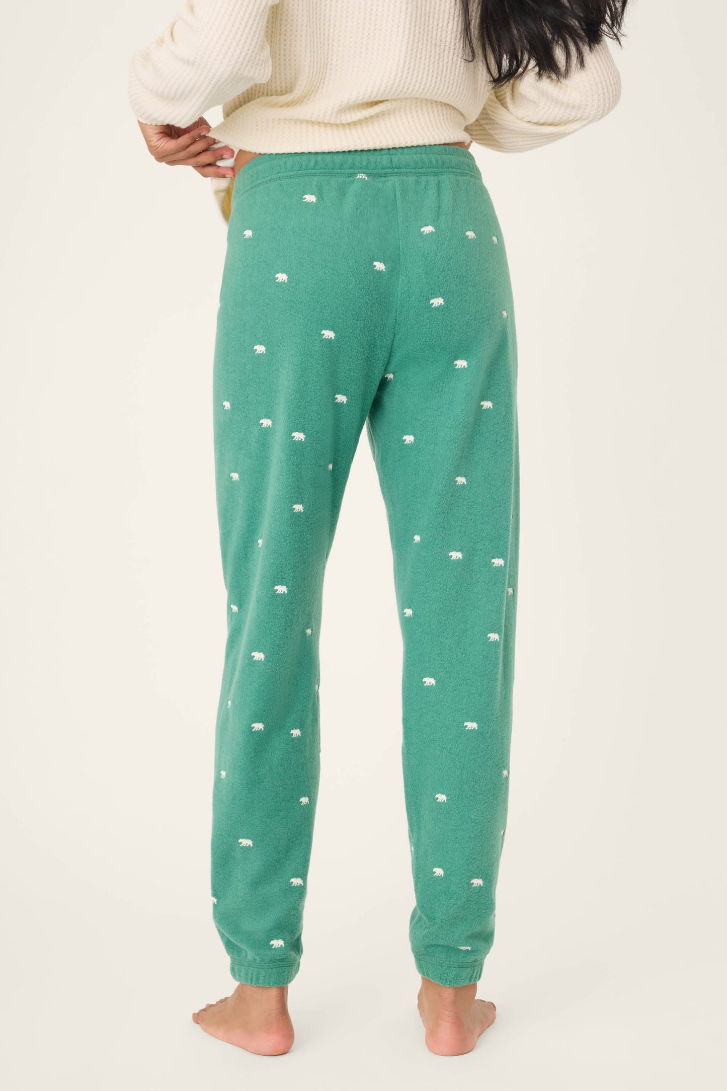 The Outsider Embroidered Bear Fleece Banded Pants