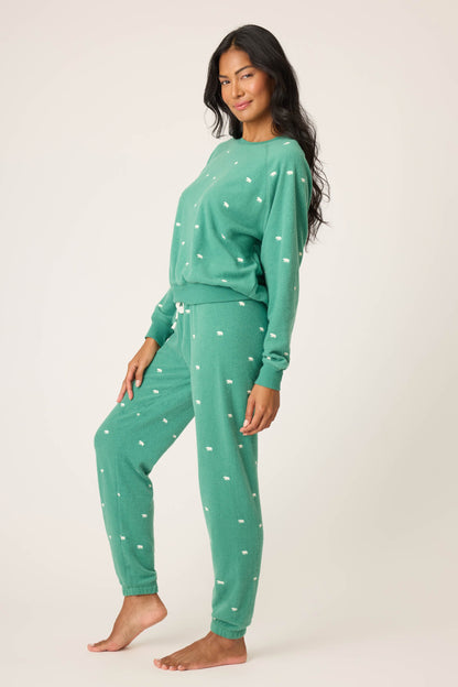 The Outsider Embroidered Bear Fleece Lounge Set