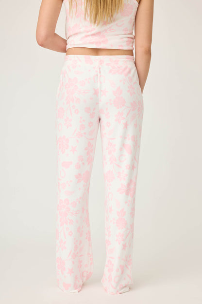 Wild Flower Western Floral Print Open Leg Pants