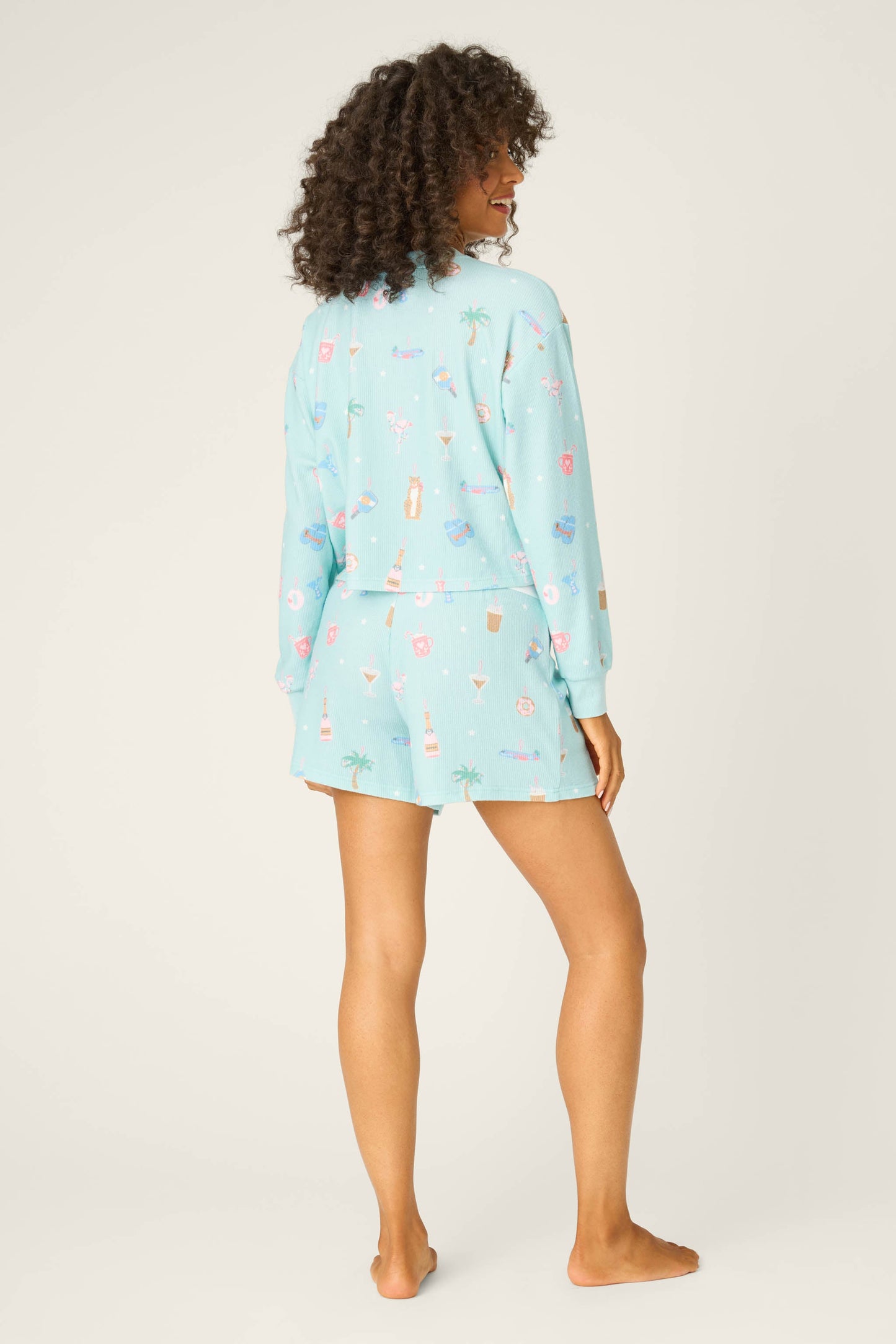 Boyfriend Boxer Ornament Print Shorts Set