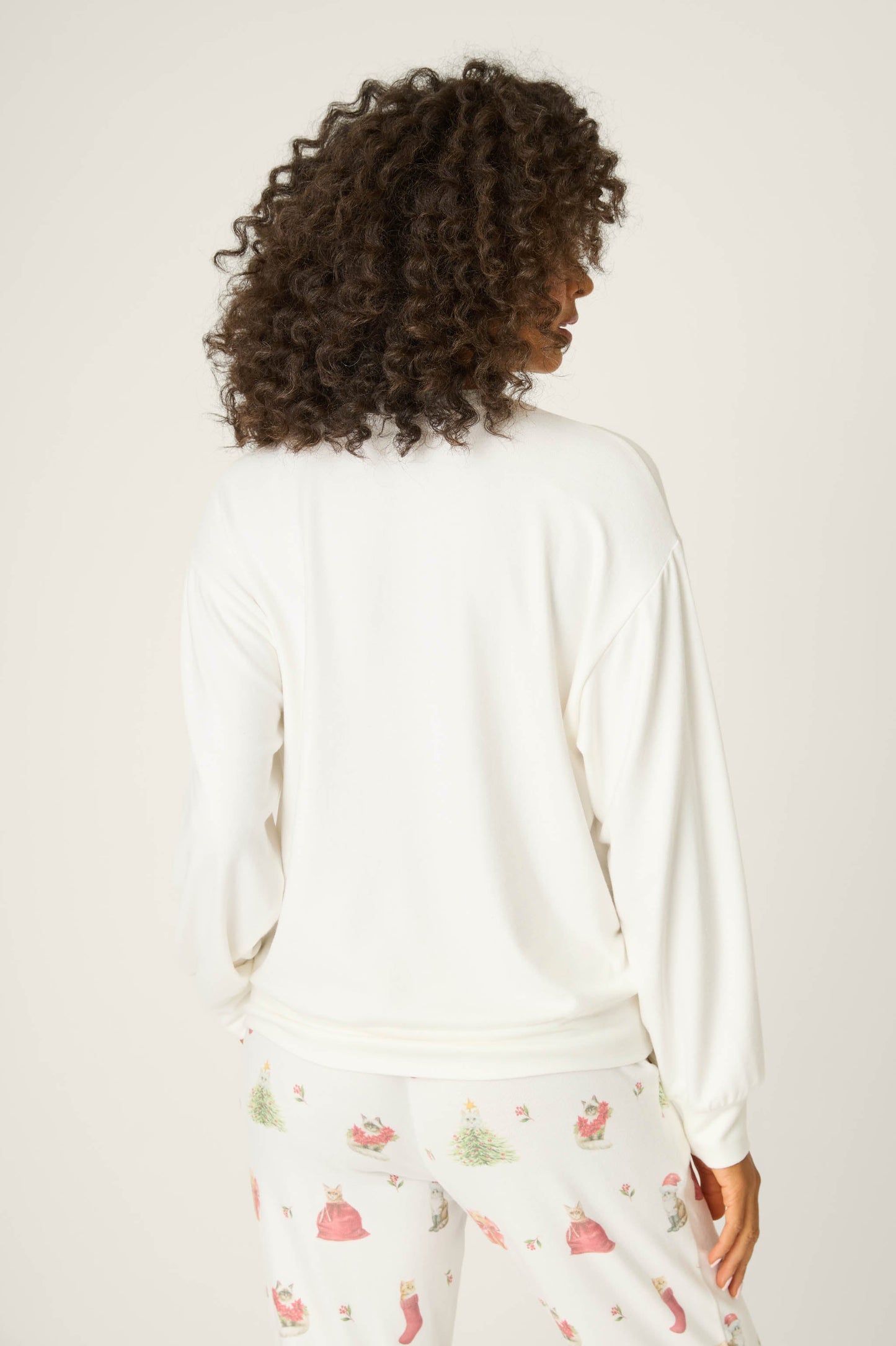 Feline Festive Cat Print Sweater