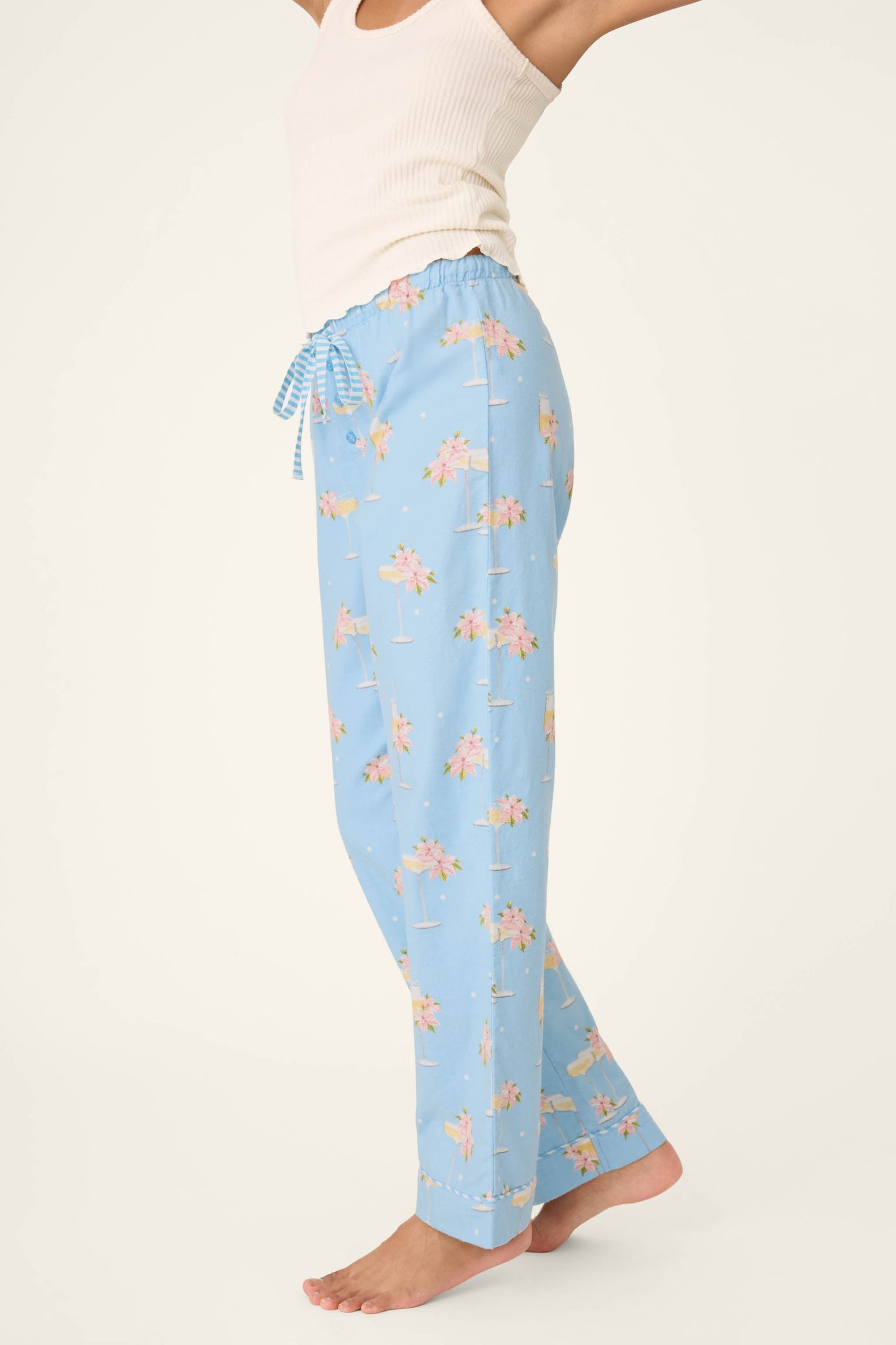 Fizz the Season Open Leg Flannel Pants