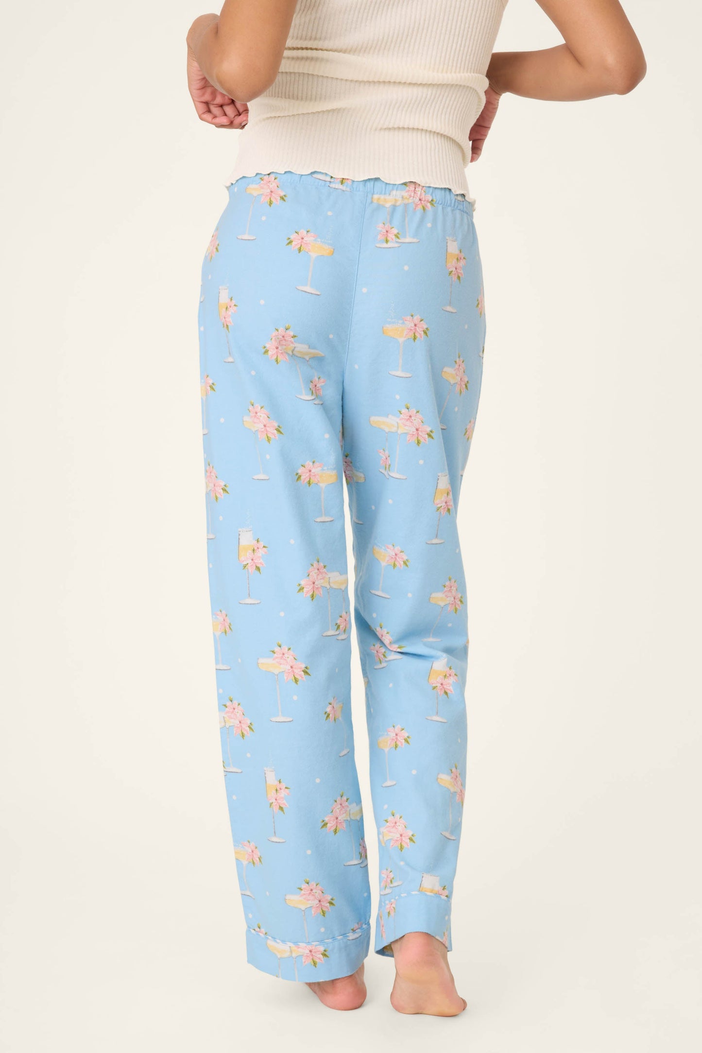 Fizz the Season Open Leg Flannel Pants