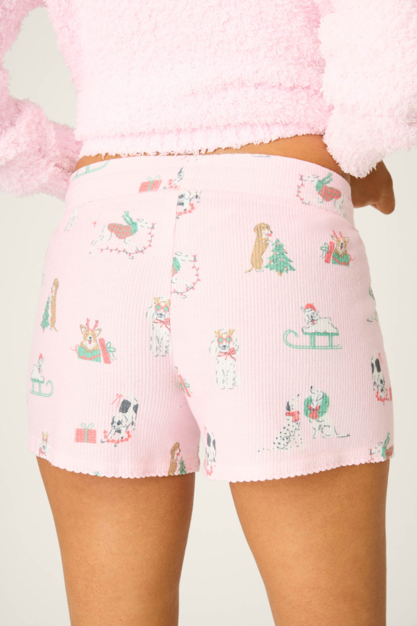Peace & Pawlidays Dog Print Shorts
