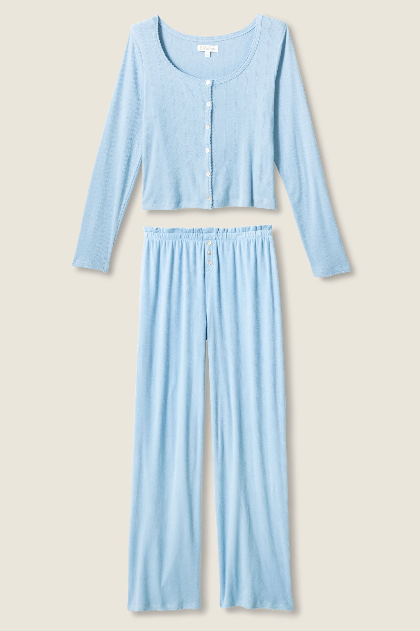 More Amour Blue Dream Pointelle PJ Set