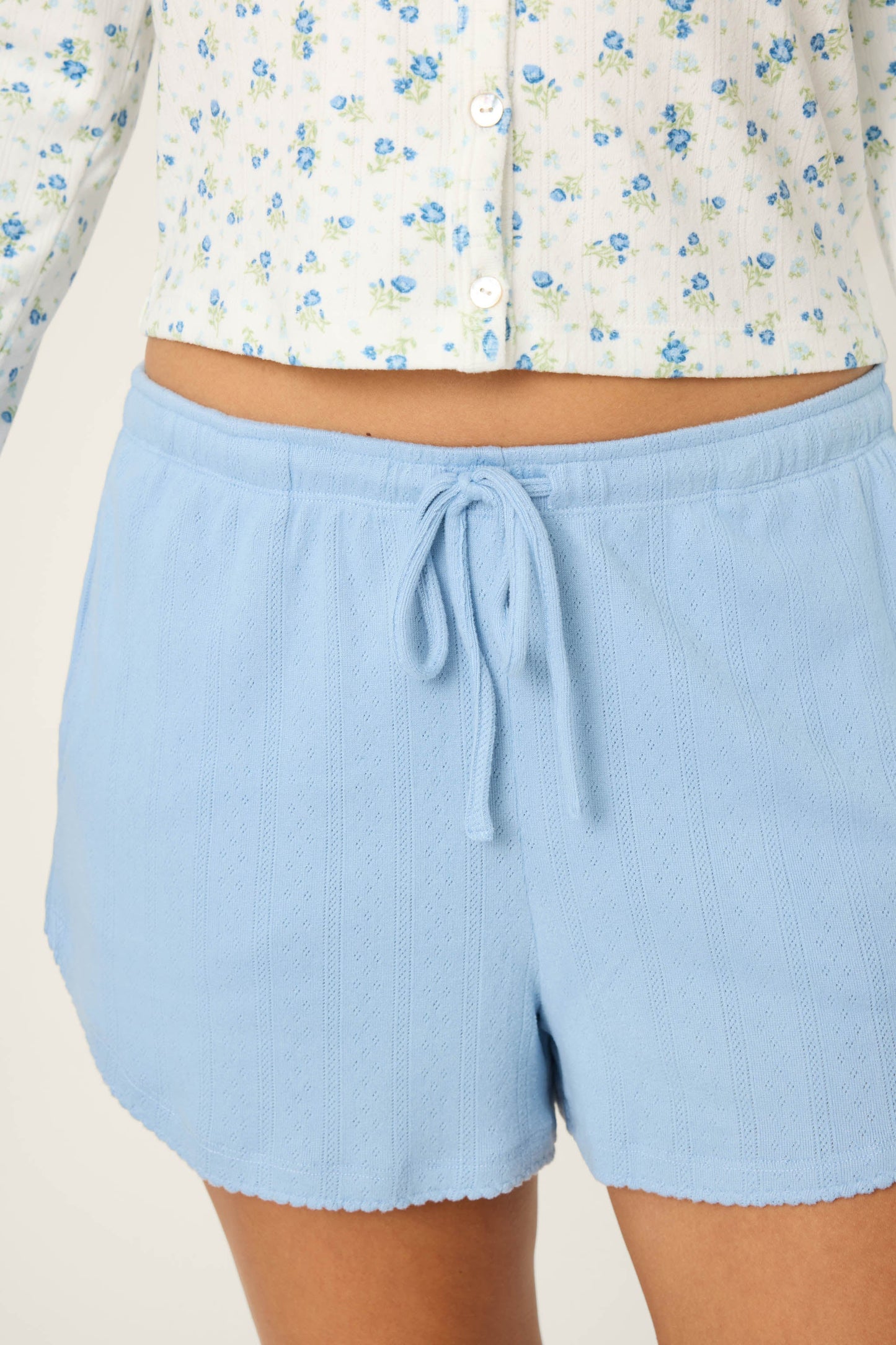 More Amour Blue Dream Pointelle Shorts