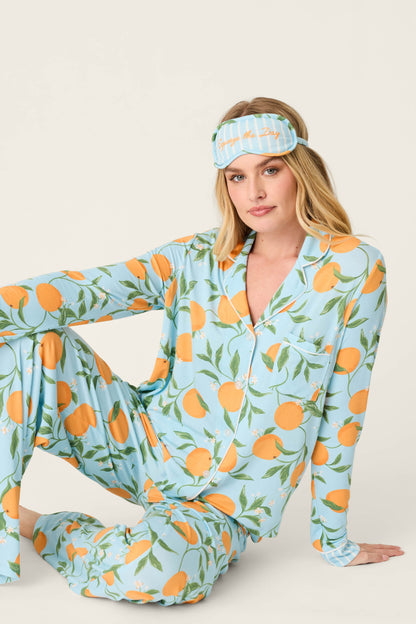Citrus Dreams Morning Squeeze Long 3-Piece PJ Set