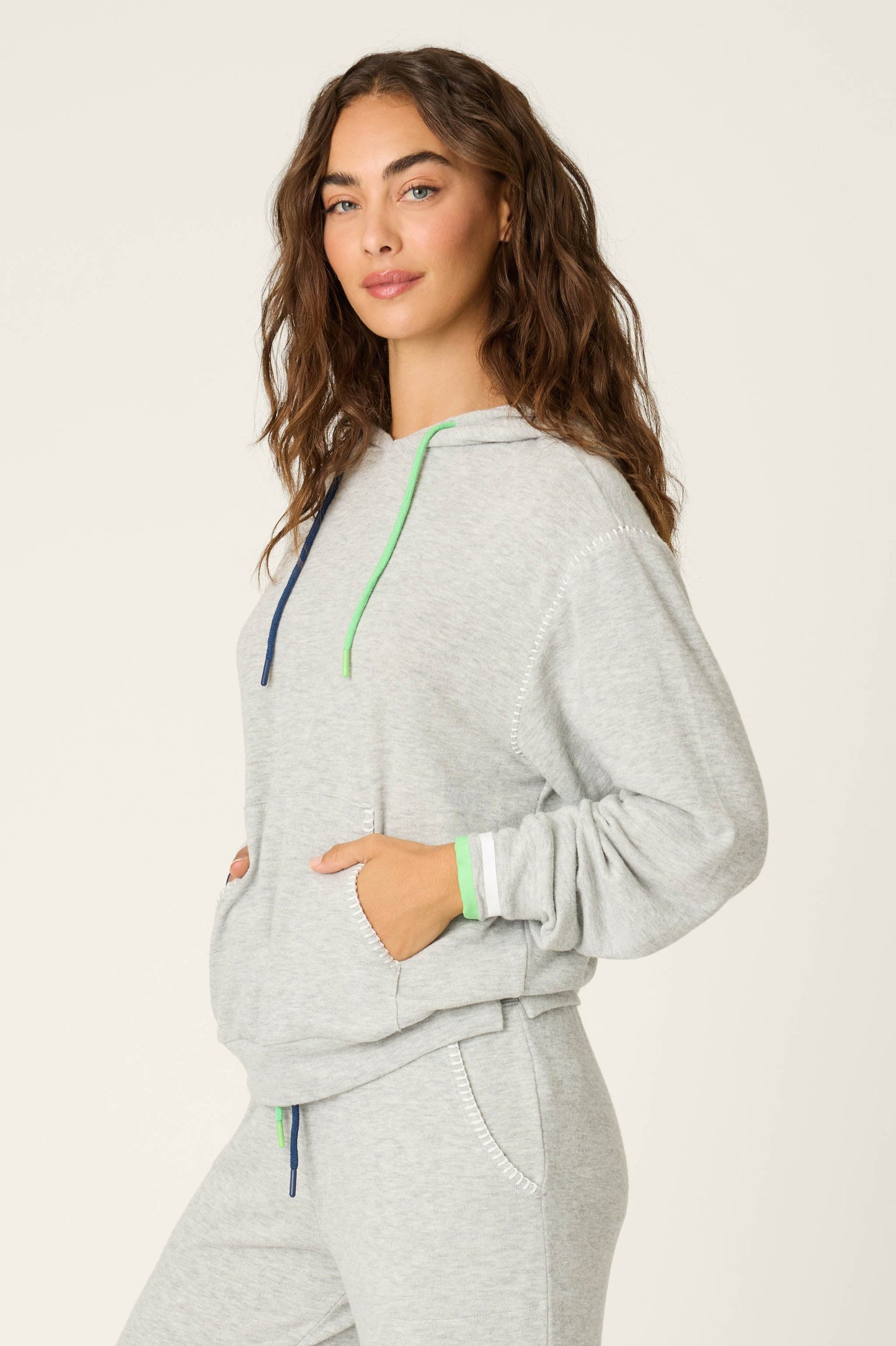 C'est La Vie Heather Grey Hoodie