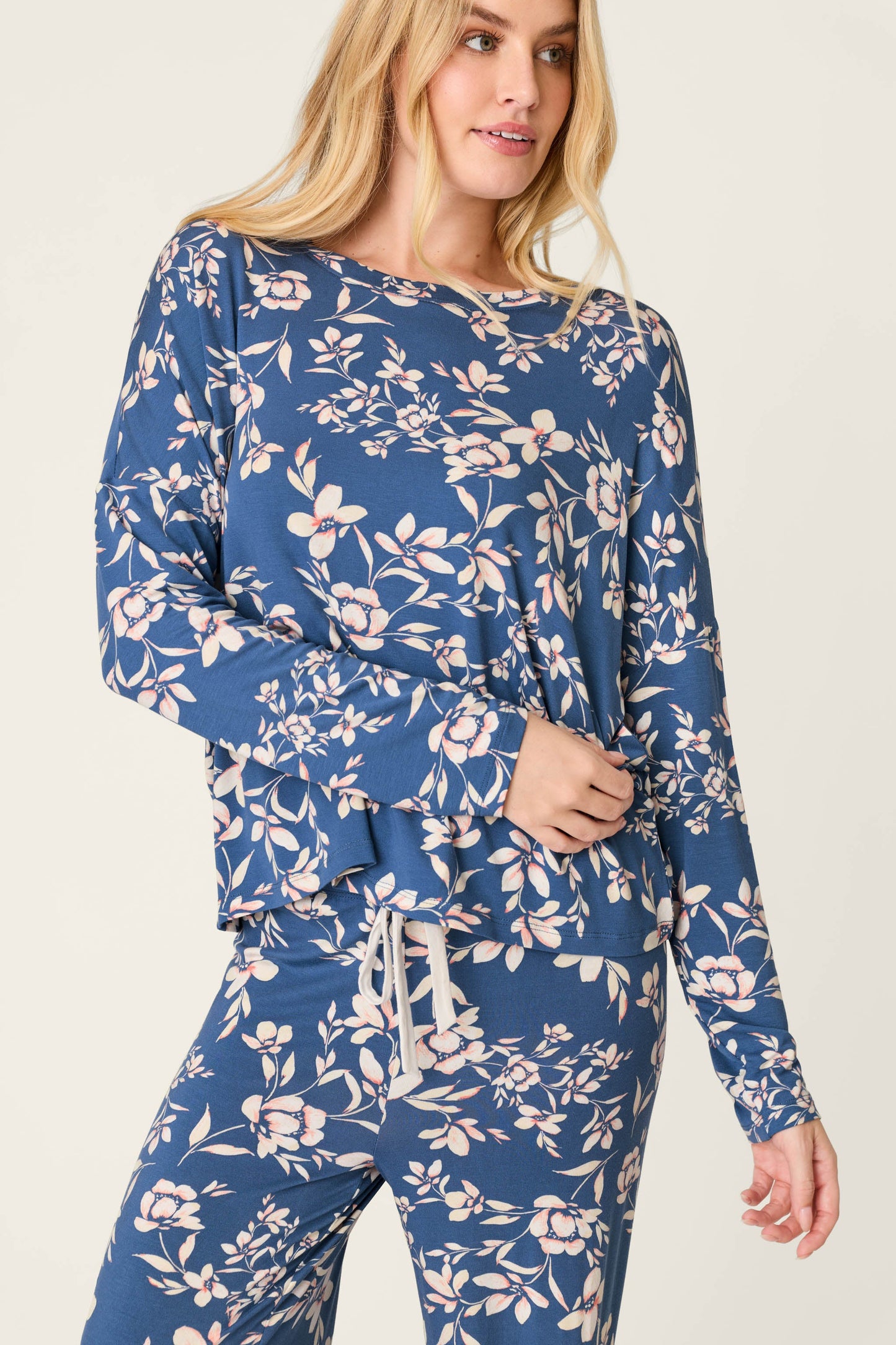 Flora Dreams Twilight Garden Long Sleeve PJ Top