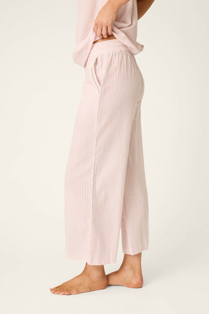 On Cloud Nine Silver Rose Cropped Pants