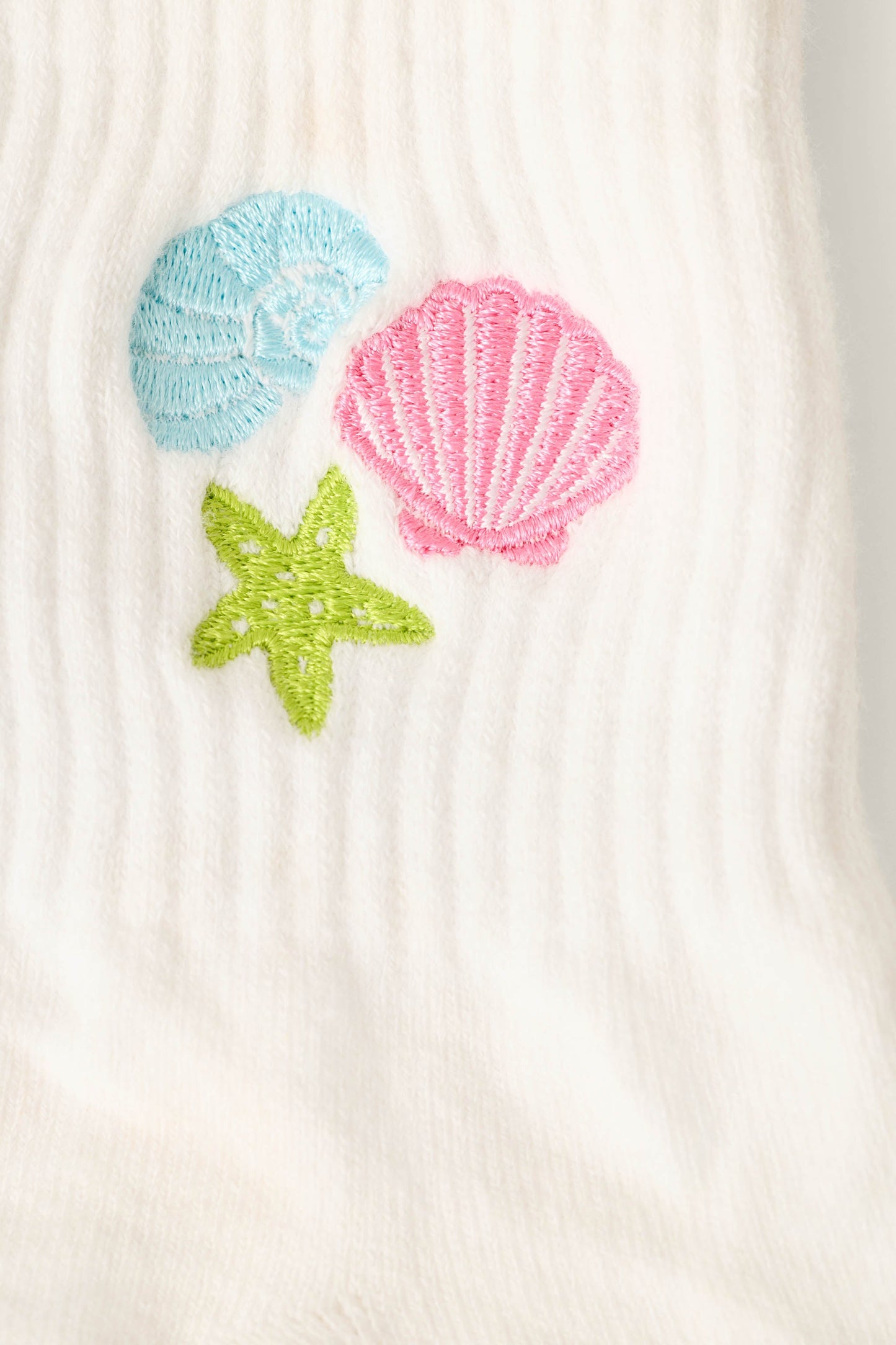 Playful Prints She Sells Seashells Quarter Crew Socks