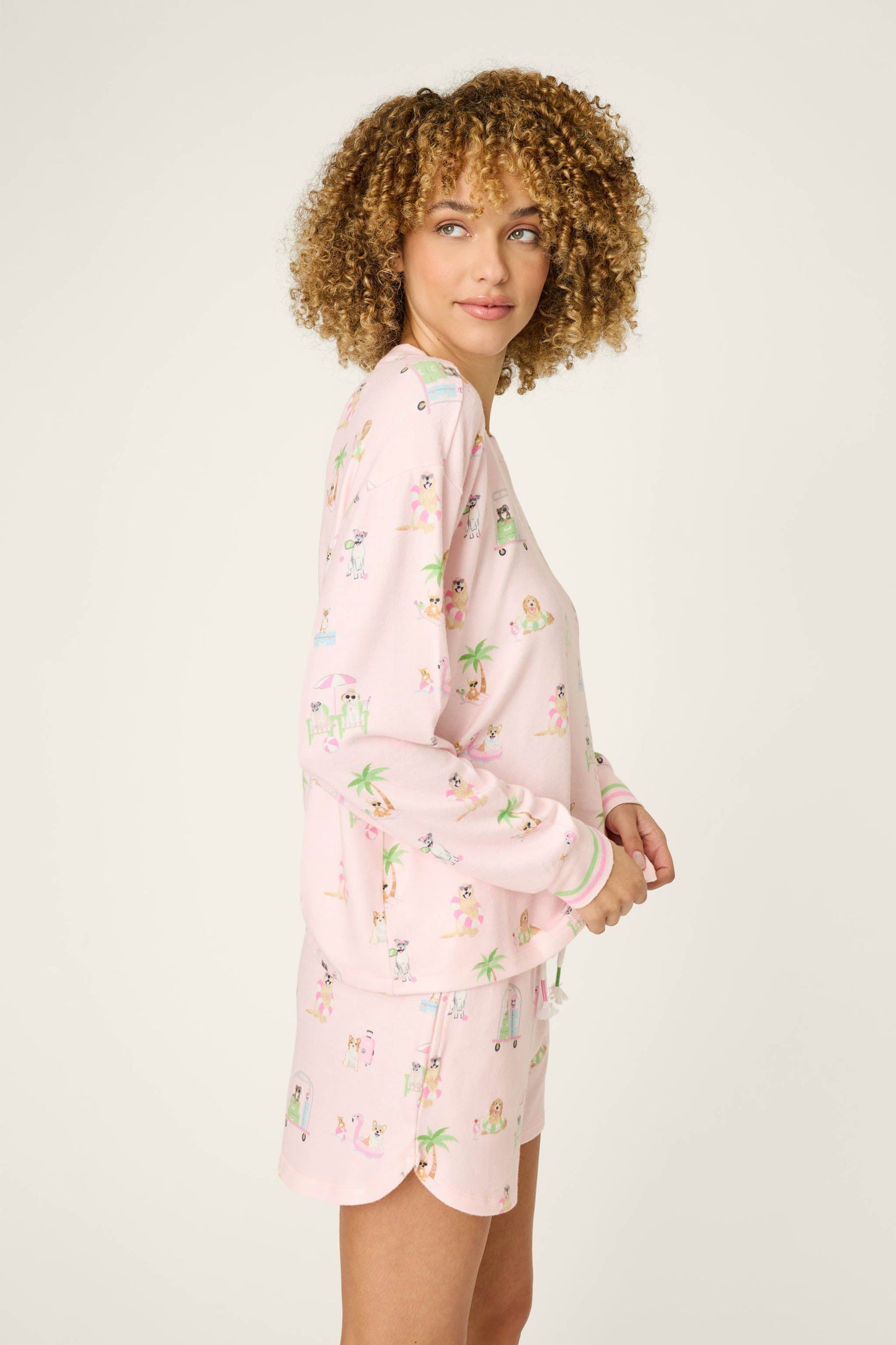 Pupcation Palms Sunnies & Sunshine Long Sleeve Top