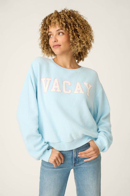 Pupcation Palms Vacay Pullover Sweatshirt