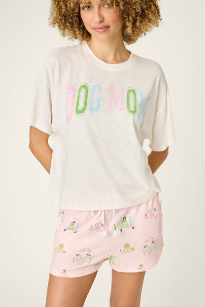 Pupcation Palms Dog Mom Graphic Tee