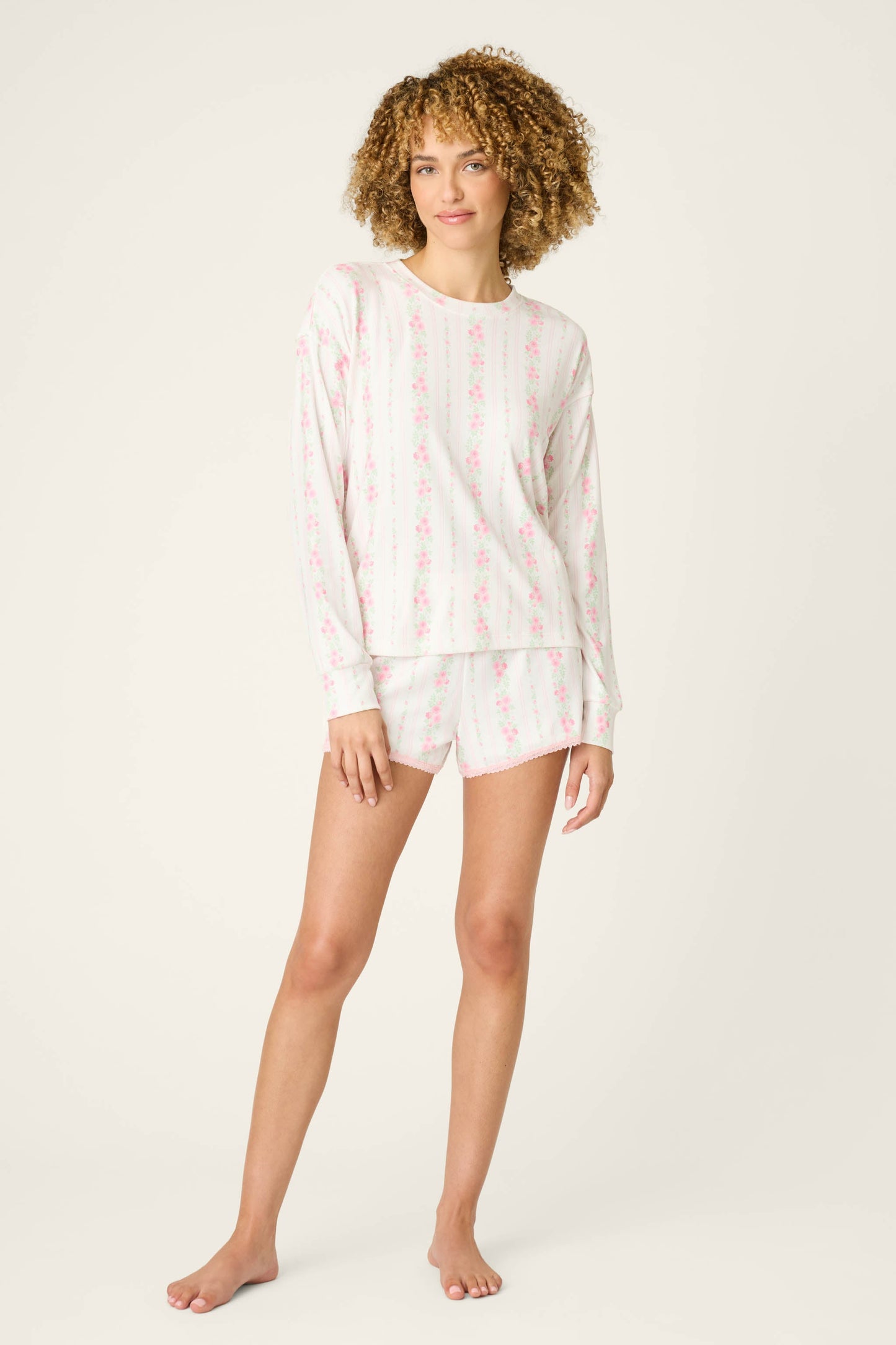 Roses Are Pink Petal Dream Pointelle Long Sleeve Top