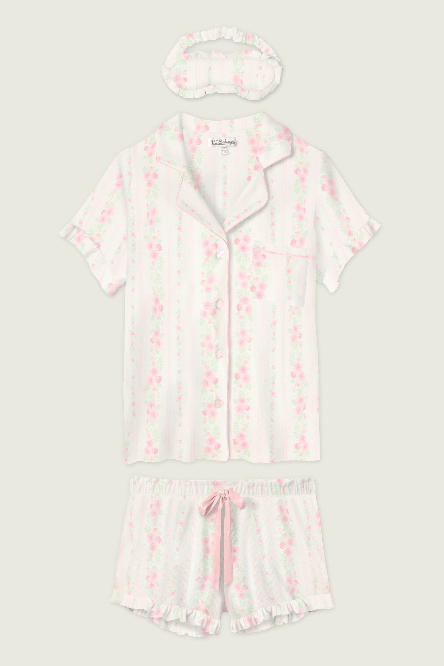 Roses Are Pink Petal Dream Pointelle 3-Piece PJ Set