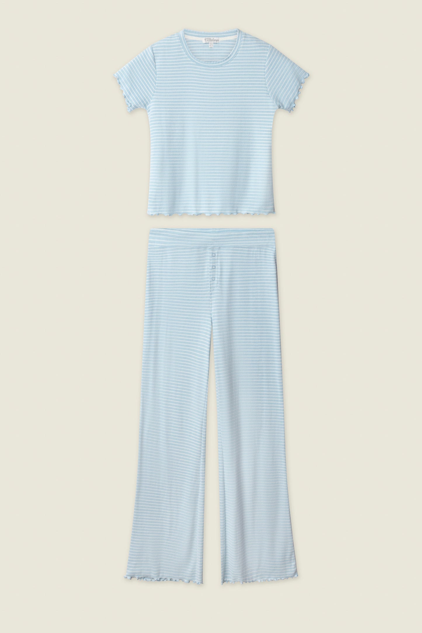 Sweet Stripes Morning Blue Long PJ Set