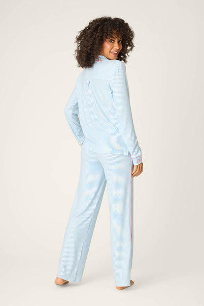 Western Blooms Blue Stripe Darlin 3-Piece PJ Set